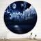 Designart - Full Moon in Cloudy Night Sky - Modern Metal Circle Wall Art
